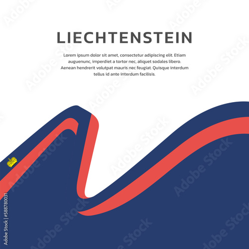 Illustration of liechtenstein flag Template