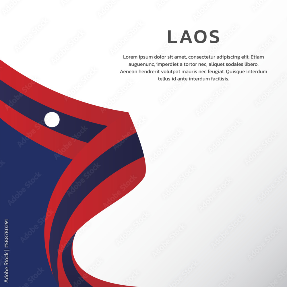 Fototapeta premium Illustration of laos flag Template