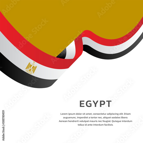 Illustration of egypt flag Template