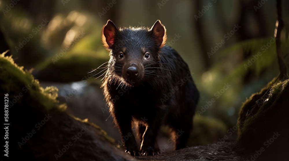 Tasmanian devil in the woods Tasmanian devil in the woods