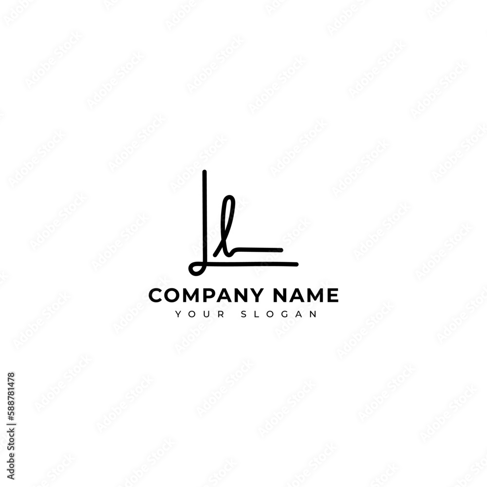 Ll Initial signature logo vector design Ll Initial signature logo vector design