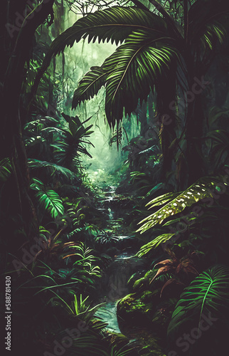 Tropical forest in the jungle