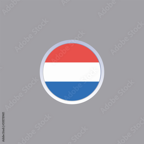 Illustration of luxembourg flag Template