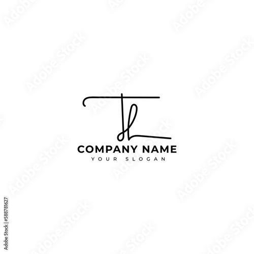 Tl Initial signature logo vector design
