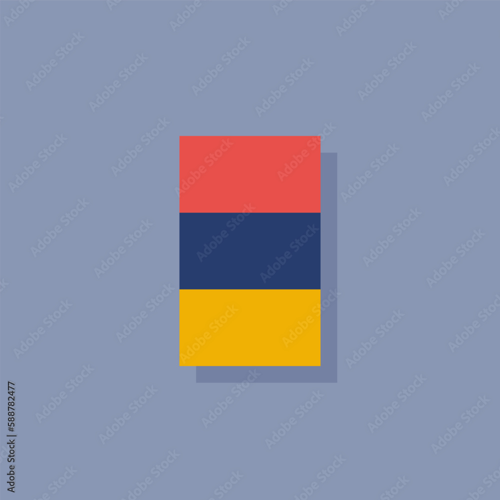 Fototapeta premium Illustration of armenia flag Template