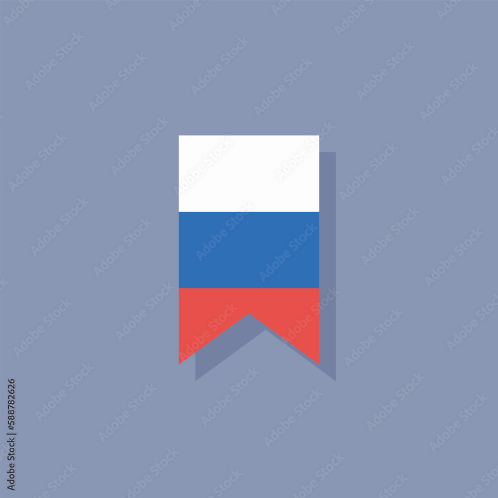 Illustration of russia flag Template Illustration of russia flag Template