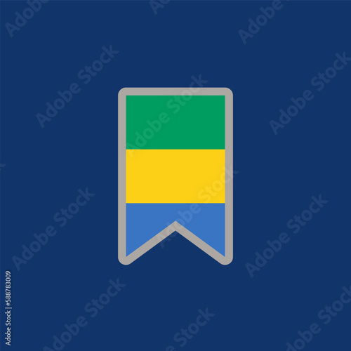 Illustration of gabon flag Template