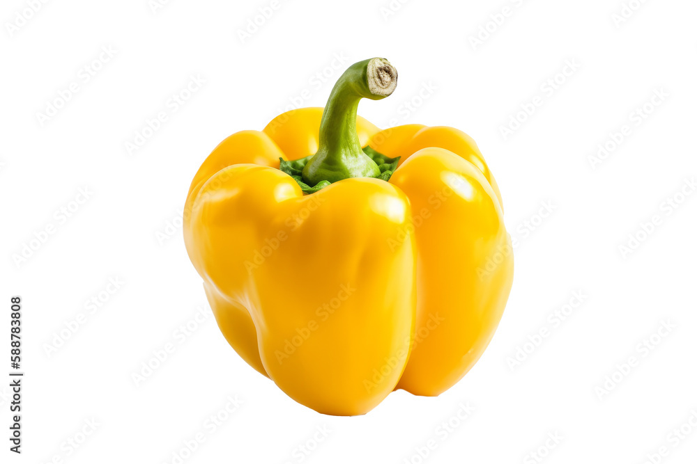fresh yellow bell pepper on a transparent background fresh yellow bell pepper on a transparent background