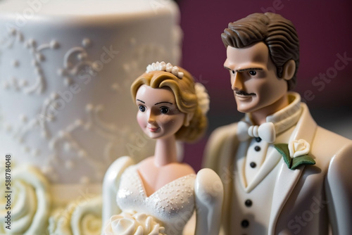 Bride and Groom, Bride and Groom Top of the Cake, Dolls Top of the Cake, Bride and Groom and Top of the Cake. The relationship between two people that is characterized as a public coexistence.