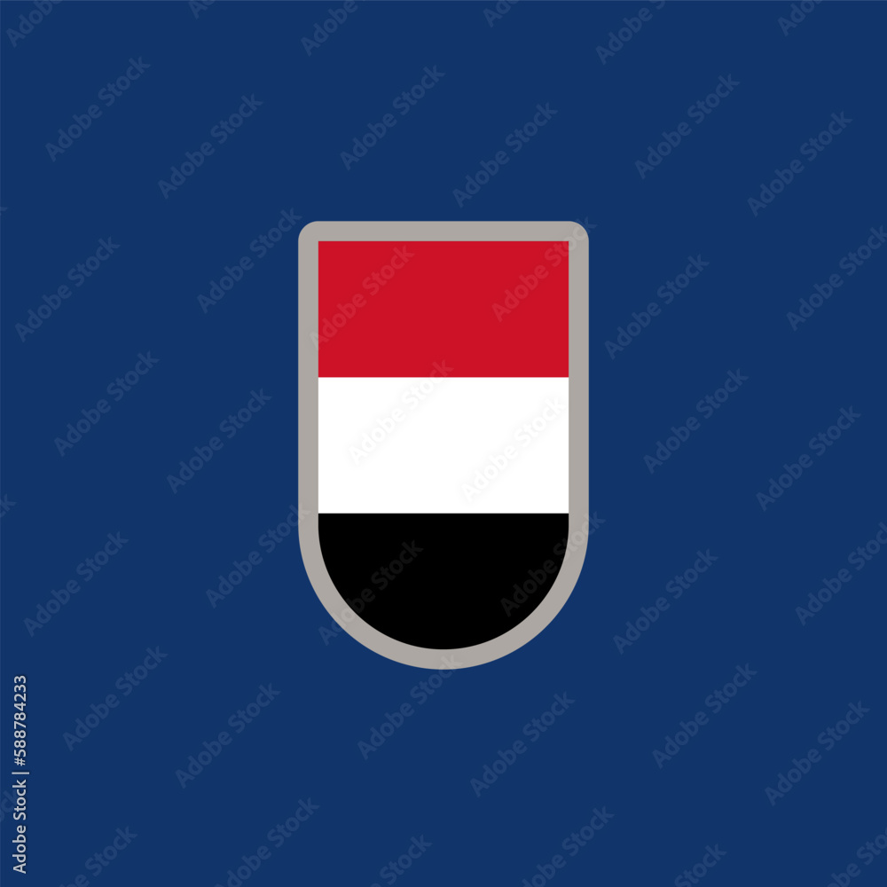 Illustration of yemen flag Template Illustration of yemen flag Template
