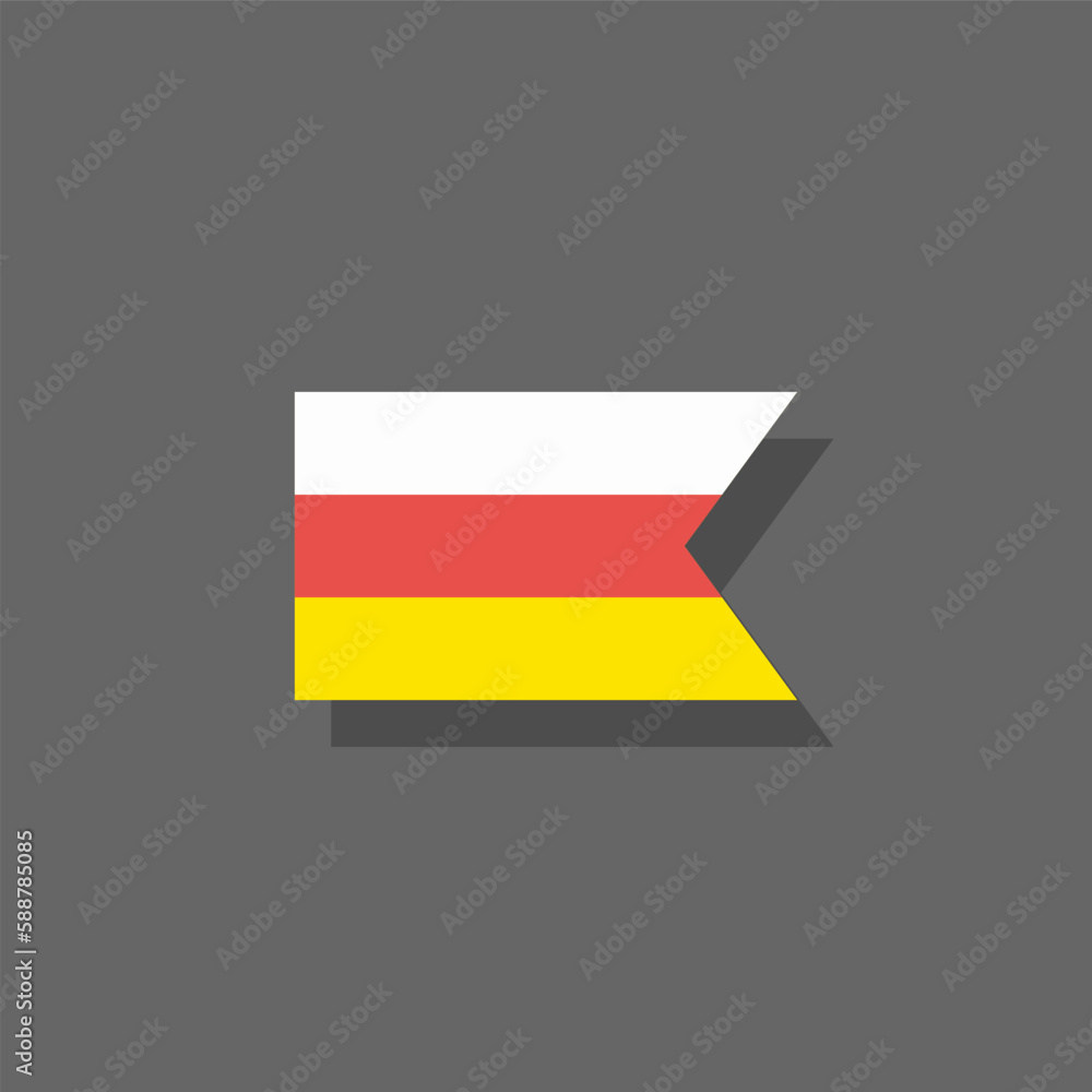 Fototapeta premium Illustration of south ossetia flag Template