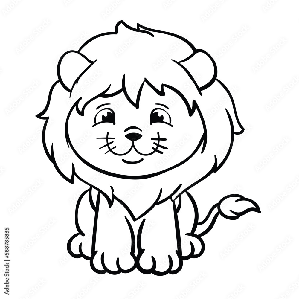 The illustration of lion vector. Suitable for animal icon, sign or symbol. The illustration of lion vector. Suitable for animal icon, sign or symbol.