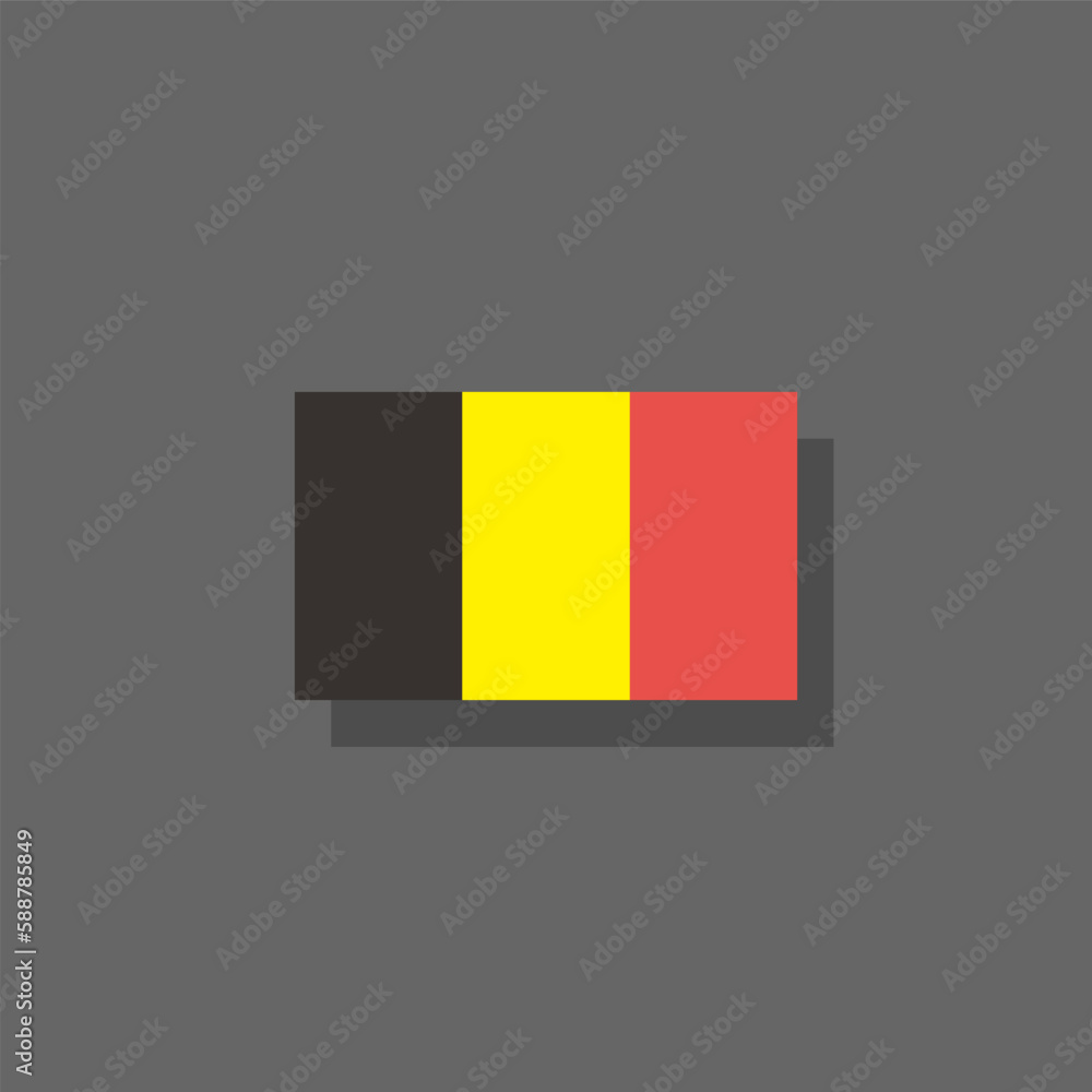 Fototapeta premium Illustration of belgium flag Template