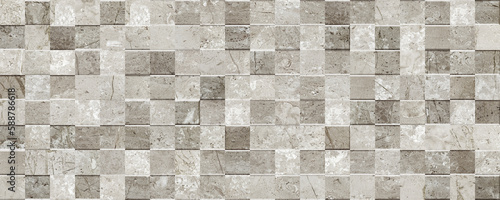 Stones mosaic texture, squares bricks background