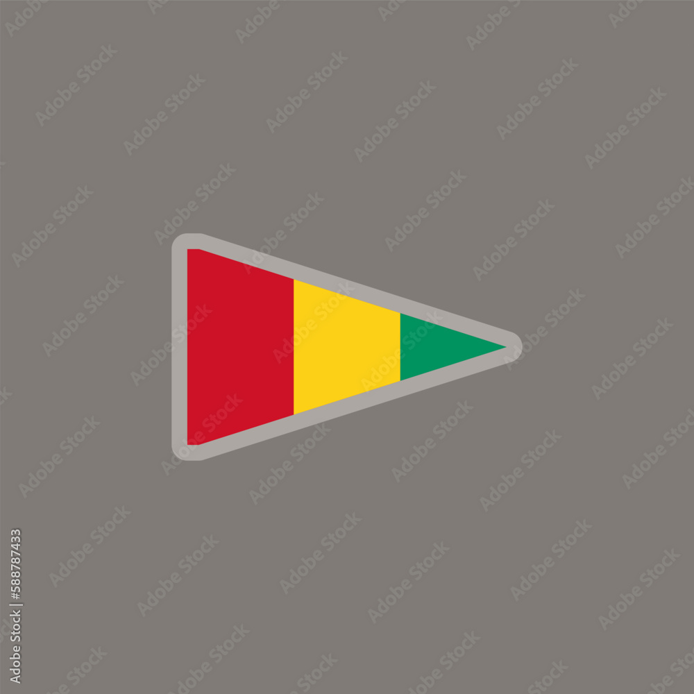 Fototapeta premium Illustration of guinea flag Template