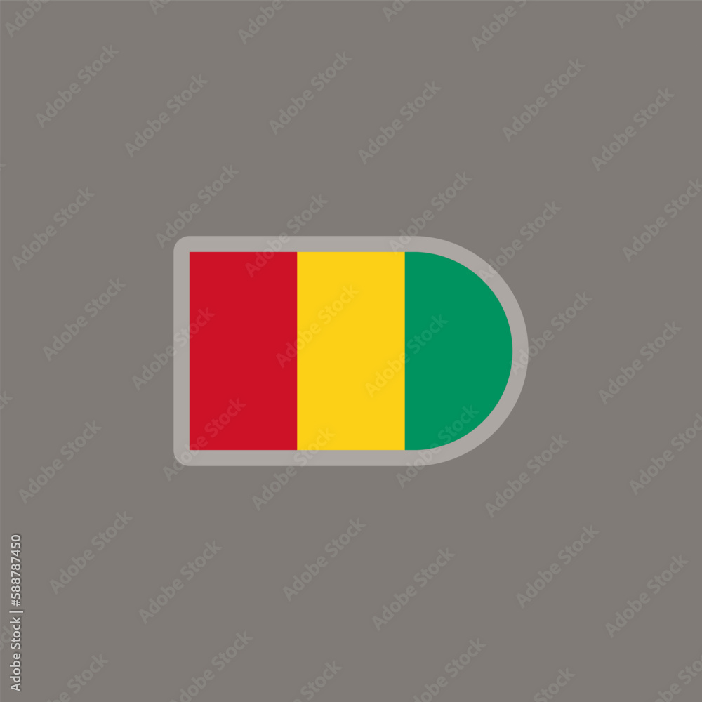 Fototapeta premium Illustration of guinea flag Template