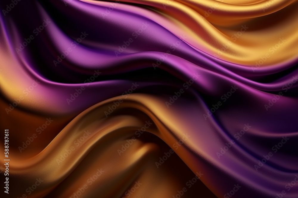 Silk texture background in yellow and purple colors, suitable for banners, flyers, and graphic design projects. Ai generated Silk texture background in yellow and purple colors, suitable for banners, flyers, and graphic design projects. Ai generated