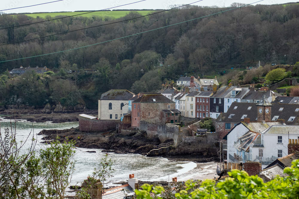 view of the beach at Kingsand and Cawsand two small villages in Cornwall