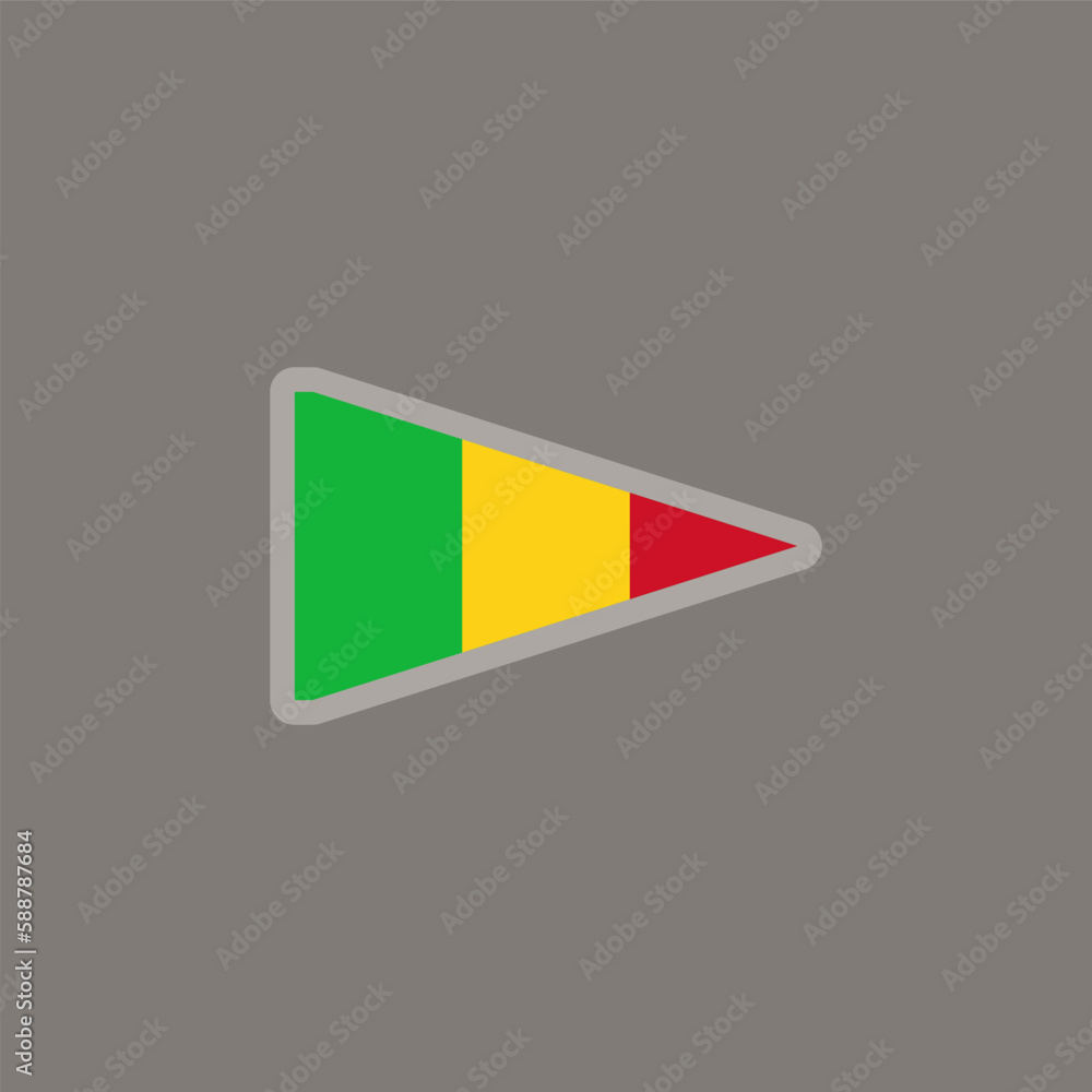 Fototapeta premium Illustration of Mali flag Template