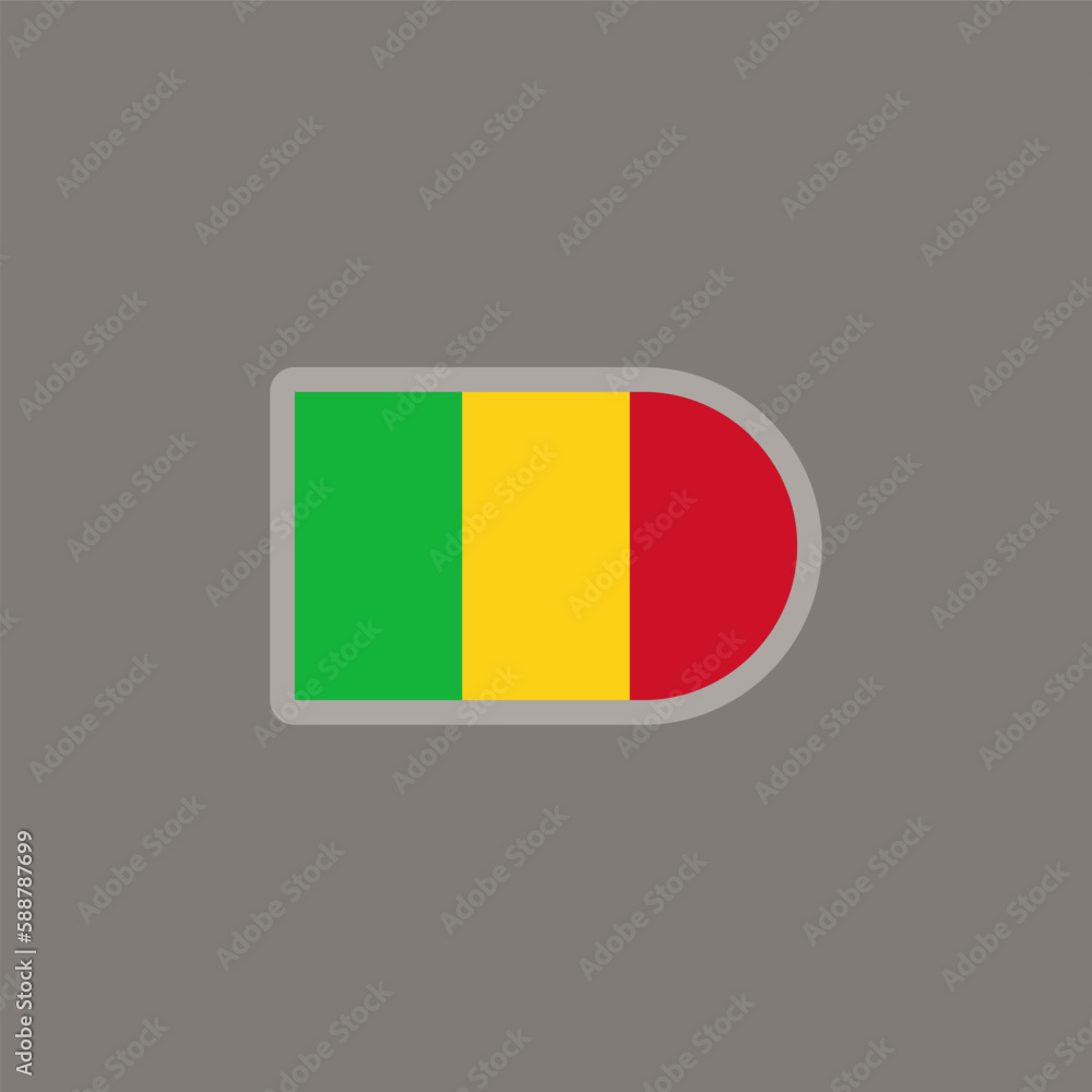 Fototapeta premium Illustration of Mali flag Template