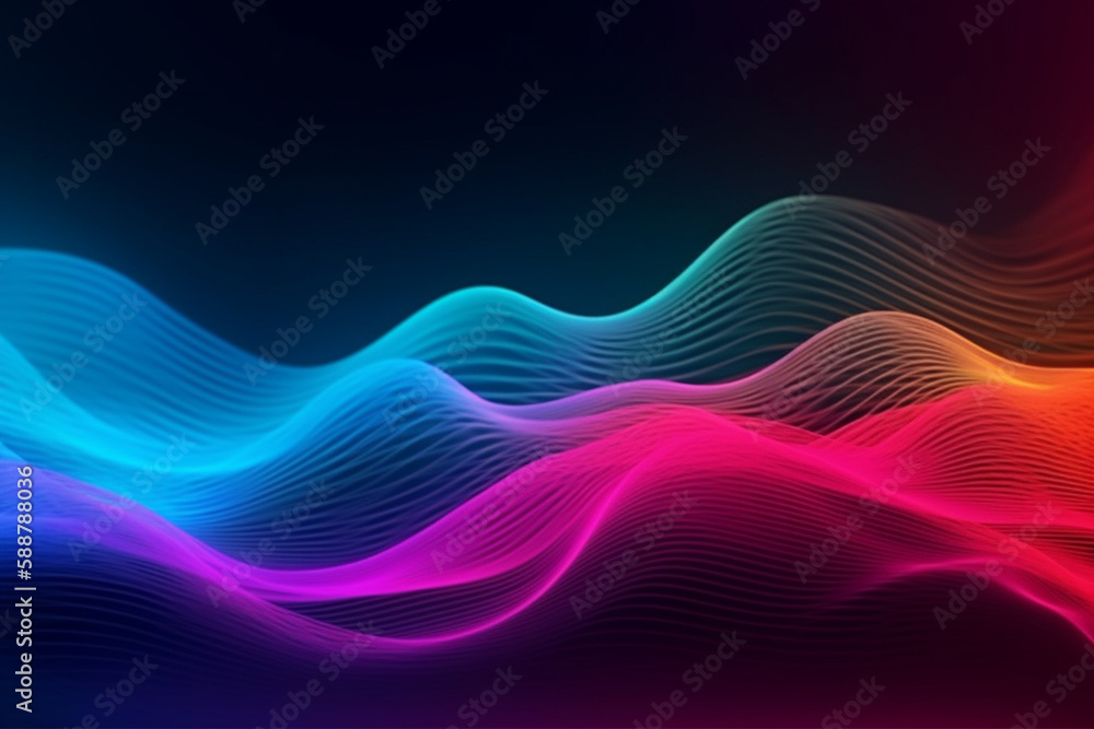 Abstract background with a waves effect in vibrant purple and blue colors, creating a dynamic and energetic visual. Ai generated Abstract background with a waves effect in vibrant purple and blue colors, creating a dynamic and energetic visual. Ai generated