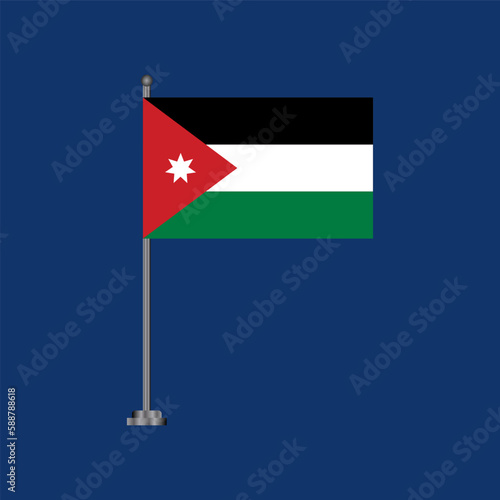 Illustration of jordan flag Template