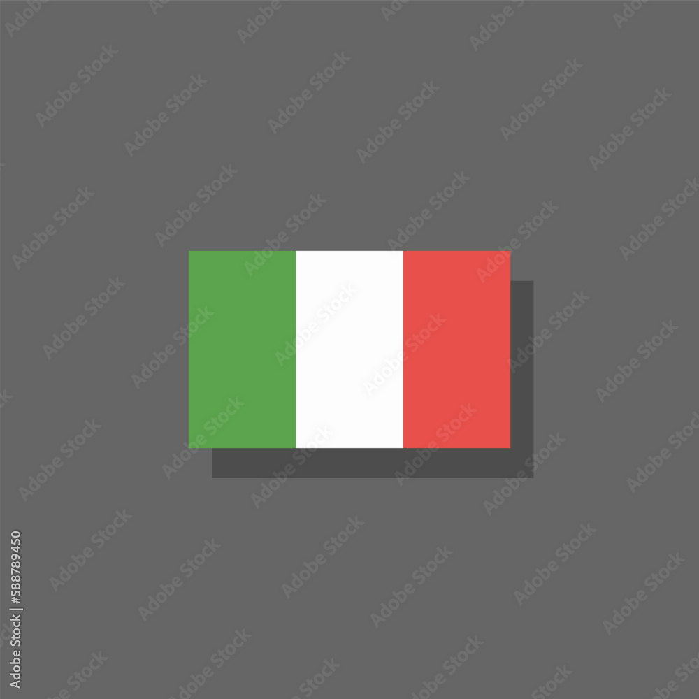 Illustration of italy flag Template