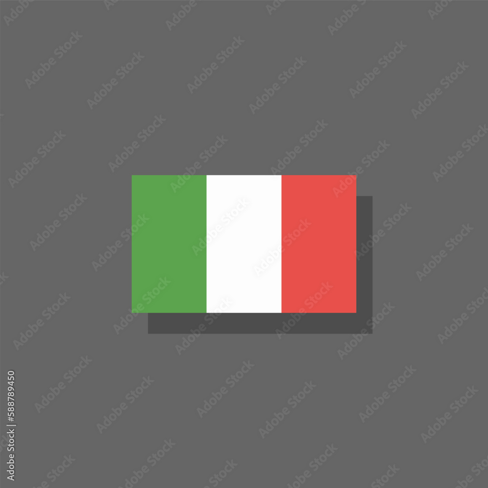 Fototapeta premium Illustration of italy flag Template