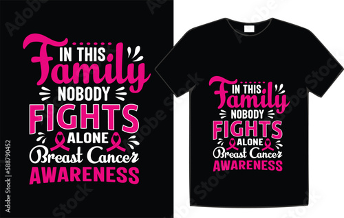 Breast cancer awareness t-shirt design