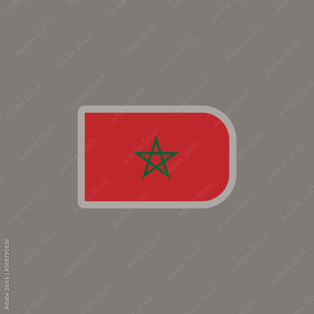 Illustration of morocco flag Template Illustration of morocco flag Template