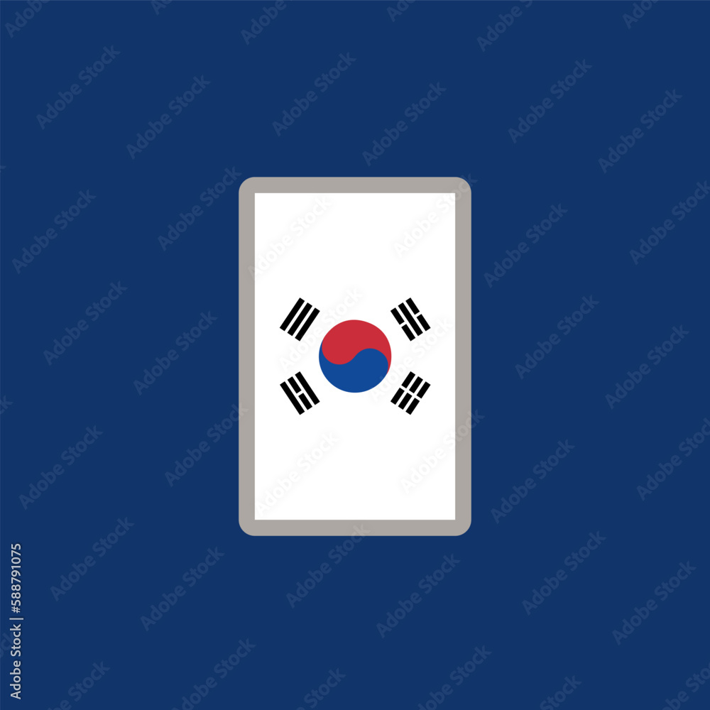 Illustration of south korea flag Template Illustration of south korea flag Template