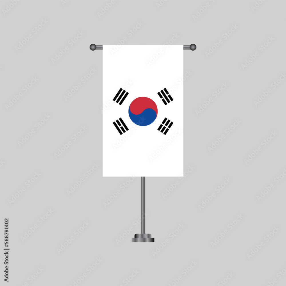 Illustration of south korea flag Template Illustration of south korea flag Template