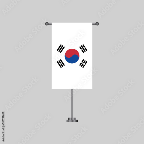 Illustration of south korea flag Template