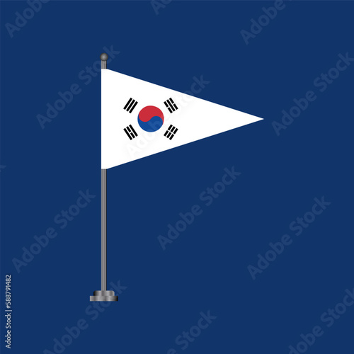 Illustration of south korea flag Template