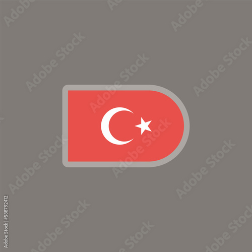 Illustration of turkey flag Template