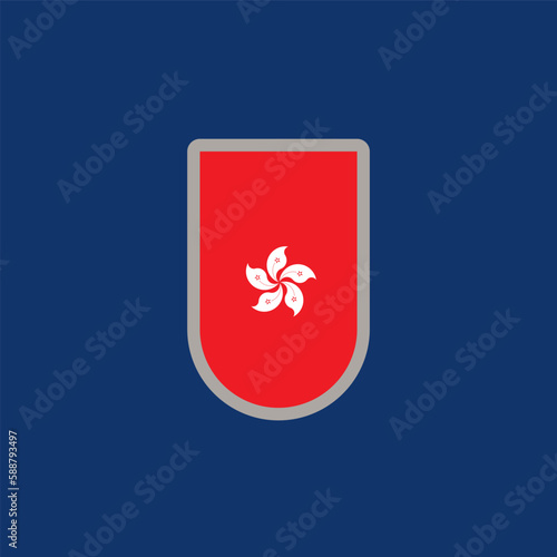 Illustration of Hong Kong flag Template