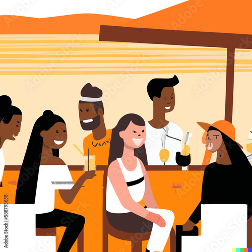 Group of people illustration
