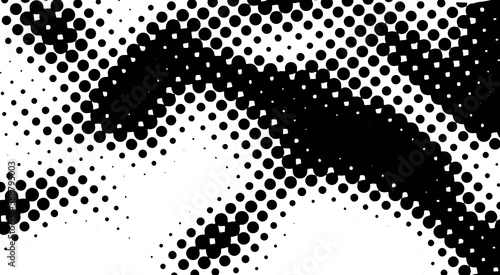 Black and white dotted halftone background