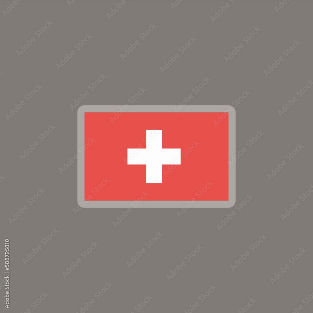 Illustration of switzerland flag Template Illustration of switzerland flag Template