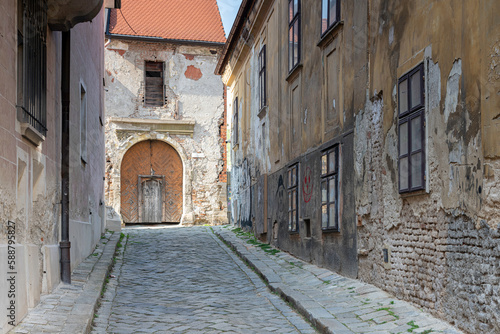 Photography old and new architecture on the streets of bratislava in slovakia