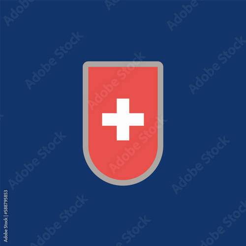 Illustration of switzerland flag Template