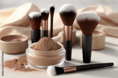 Accessories and makeup and beauty kit used worldwide. Make-up or make-up, make-up consists of applying products with a cosmetic effect, beautifying or disguising self-esteem.