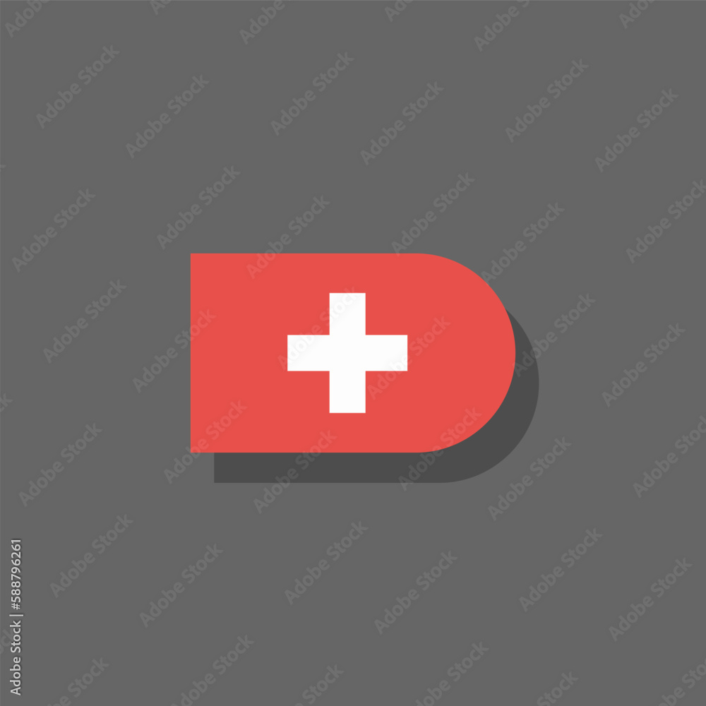 Fototapeta premium Illustration of switzerland flag Template