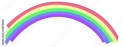 Rainbow icon. Cute magic symbol. Miracle sign