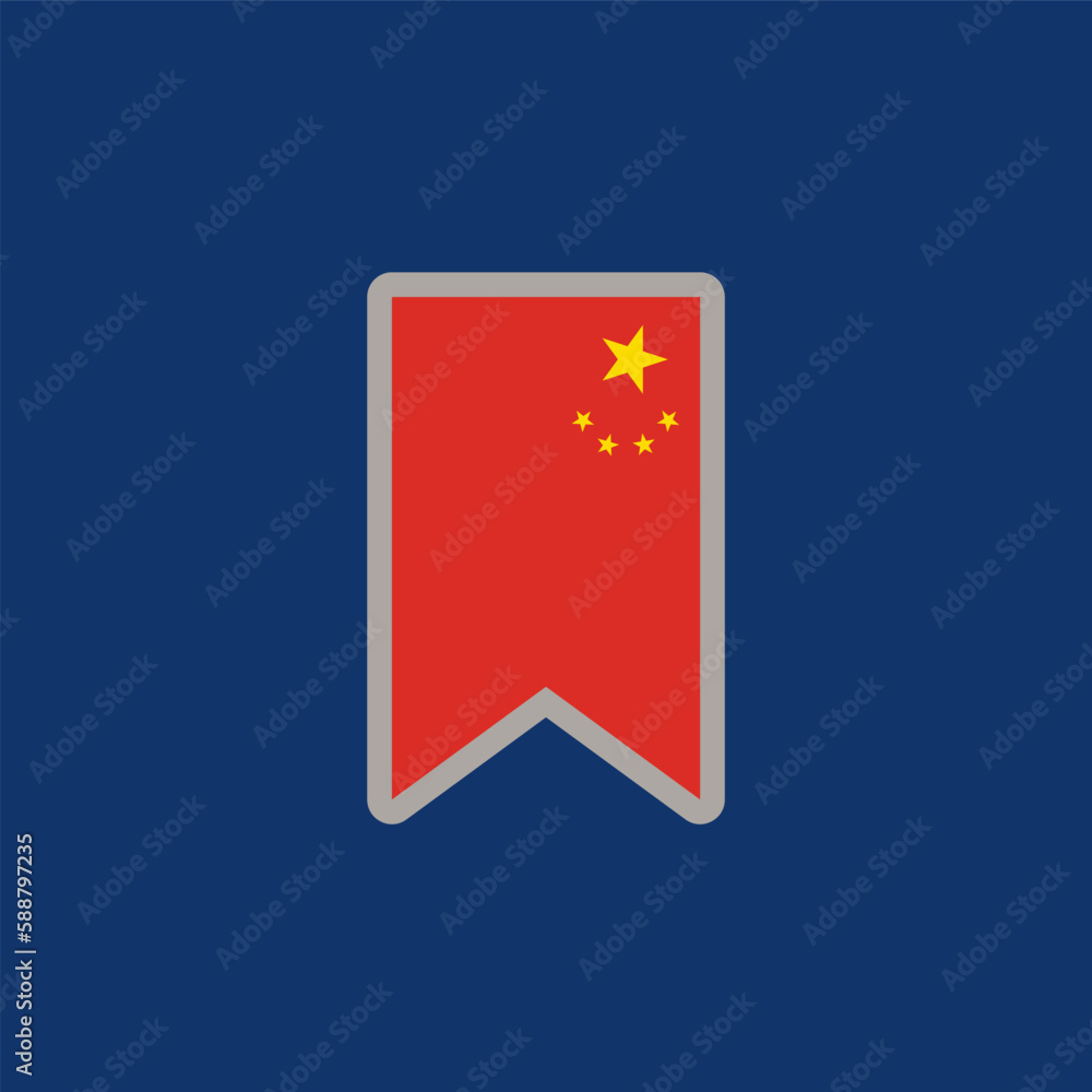 Illustration of china flag Template Illustration of china flag Template