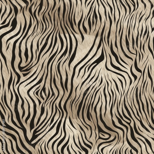 Unleash your wild side with a seamless zebra skin pattern. Perfect for fashion, home decor, and accessories. AI Generation
