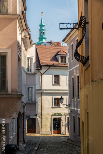Canvas Print old and new architecture on the streets of bratislava in slovakia