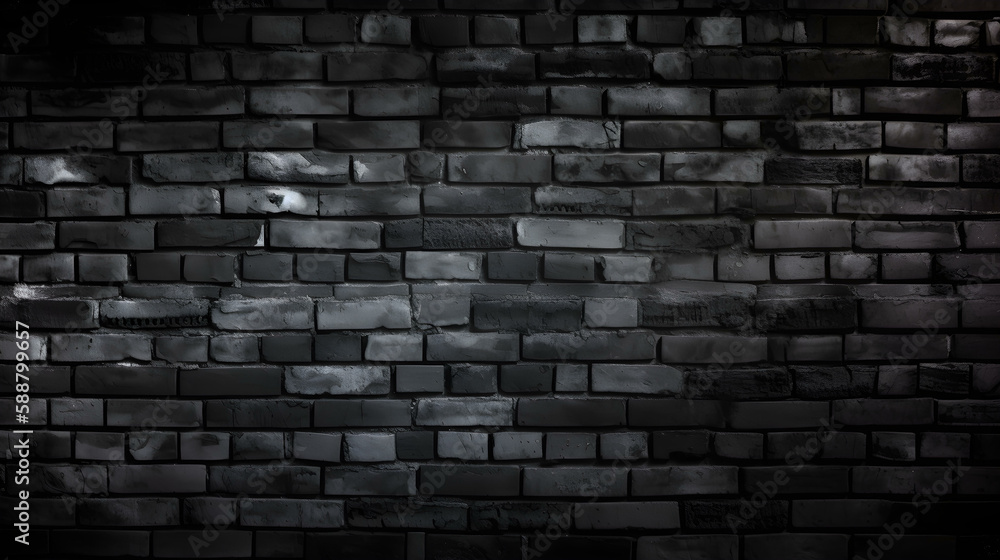 Sanded Dark Loft Brick Wall Texture Background