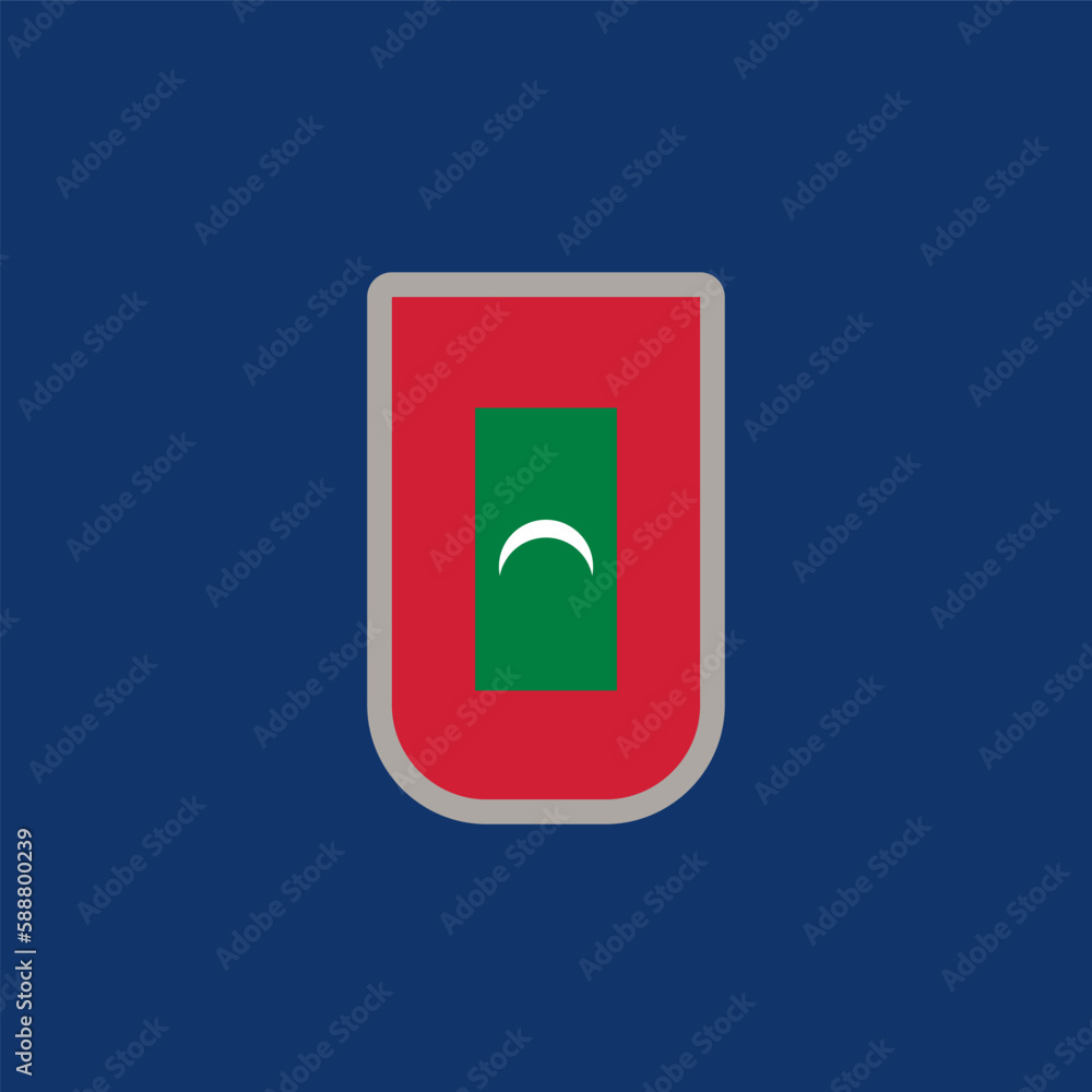 Illustration of Maldives flag Template Illustration of Maldives flag Template