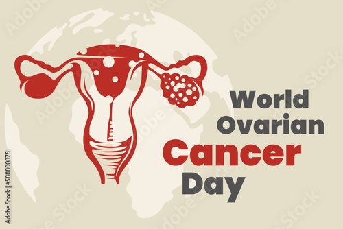 Illustration vector graphic of world ovarian cancer day. Good for poster